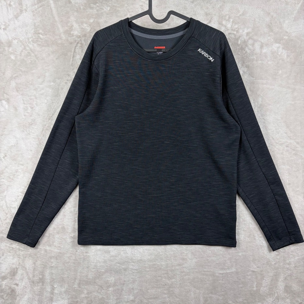 Karbon Thermolite Mens M Long Sleeve Performance Top Charcoal Grey Active